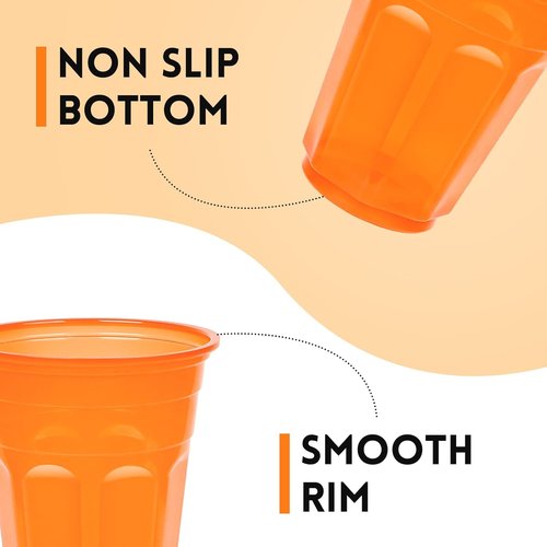EcoDispose 16 oz Reusable Plastic Party Cups - 48 Count, BPA-Free & Shatter-Resistant for Events