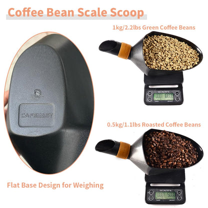 CAFEMASY Coffee Bean Shovel Scoop Coffee Beans Filling Scooper Plastic Coffee Bean Measuring Scoop