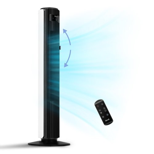 LEVOIT Classic 42inch Tower Fan for Home, 1252 CFM Powerful Home Fans that Blow Cold Air, 25dB Mute for bedroom sleep, 90° L&R, 60° U&D Oscillation, 12H Timer, 12-Speed and 4-Mode with sensor, Remoter