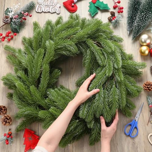 Lyrow 2 Pack 6ft Christmas Pine Garland - Thick Deluxe Holiday Decor