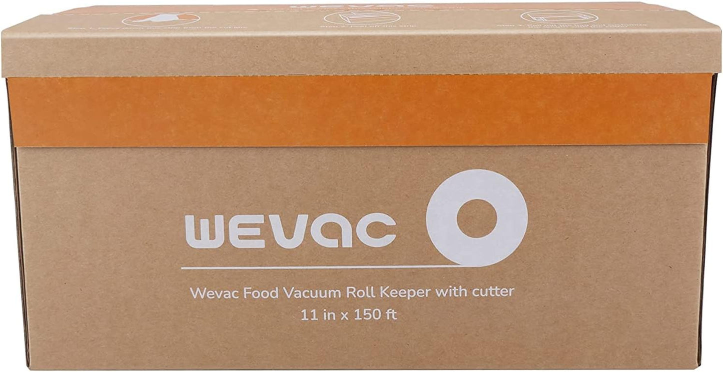 Wevac Food Vacuum Seal Roll - 11” x 150’ with Cutter | BPA-Free, Ideal for Meal Prep & Storage