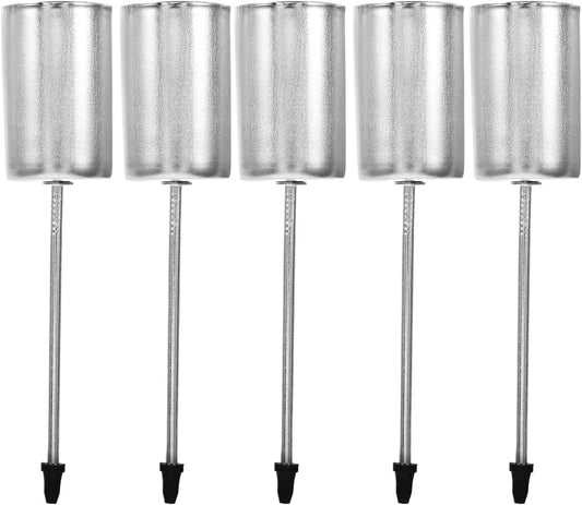 UKCOCO Silver Iron Candle Holders - 5 Pcs with Spike Taper Cups for Christmas Tree & Party Decor