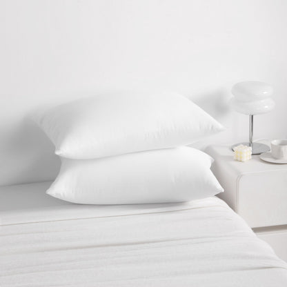 NTBAY Down Alternative Bed Pillows, King Size Set of 2, Machine Washable Soft Pillows for Back, Stomach or Side Sleepers, Soft Hotel Collection Pillow for Sleeping, White