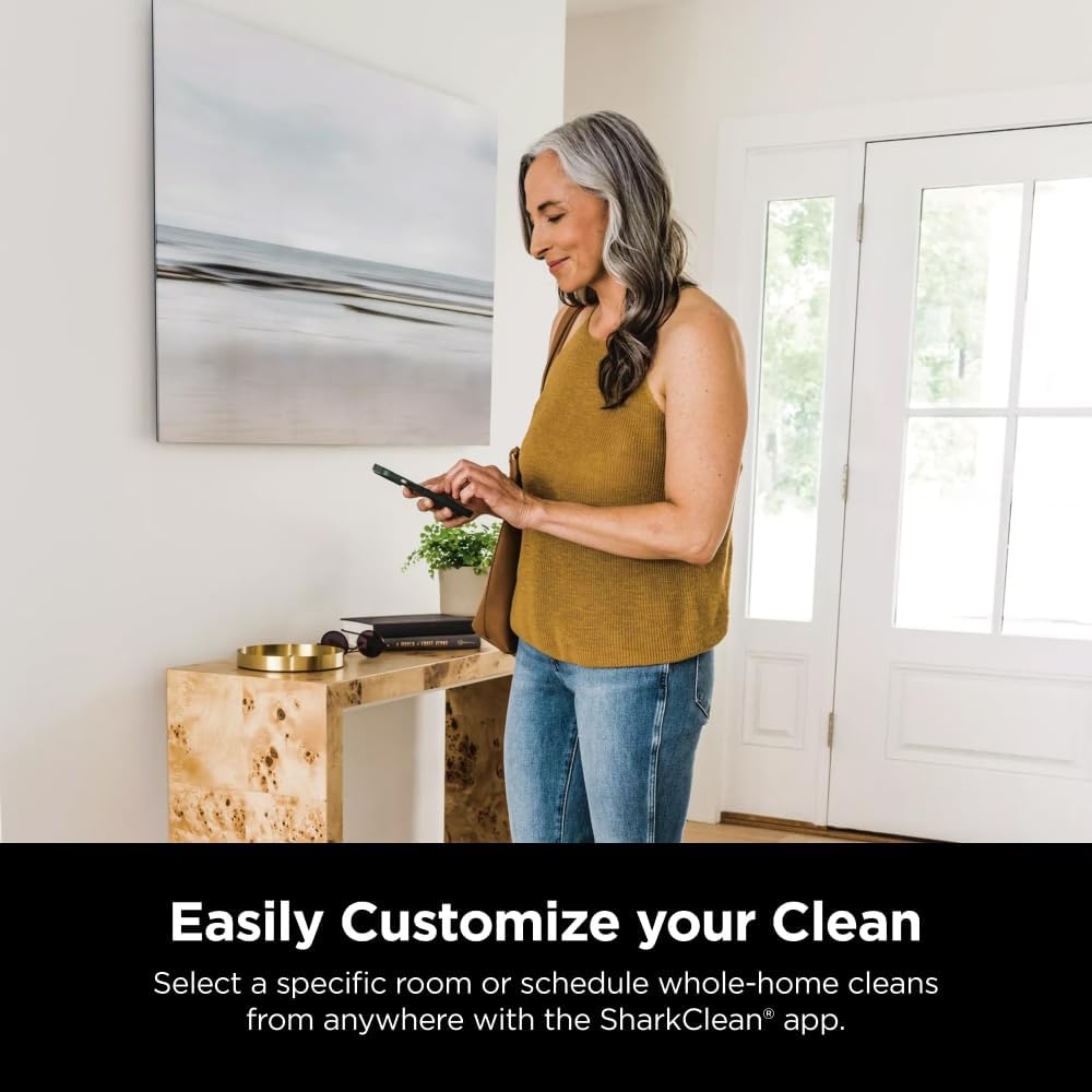 Shark AV2310AE Matrix Robot Vacuum - Self-Emptying, Precision Home Mapping, Ideal for Pet Hair - Wi-Fi, Black/Brass
