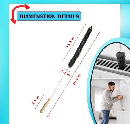 Dyson Dryer Vent Cleaner Kit - 2-Piece Lint Brush & Vacuum Hose Attachment for V7, V8, V10, V11, V15