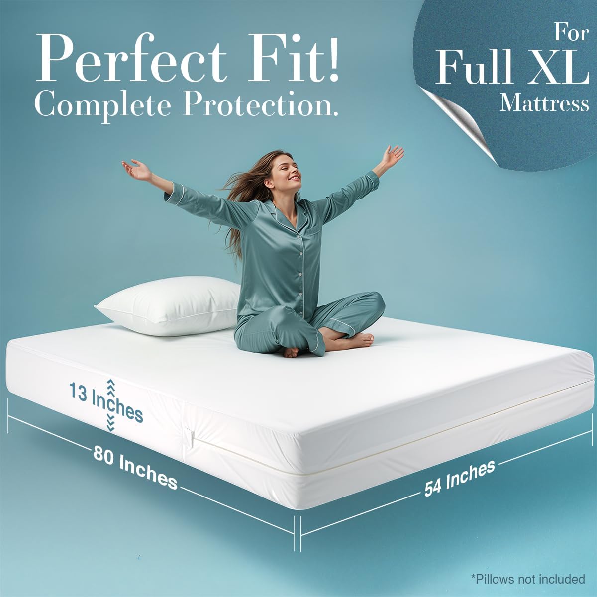 Utopia Bedding Waterproof Mattress Protector - Full XL Size | Bed Bug & Dust Mite Proof Encasement