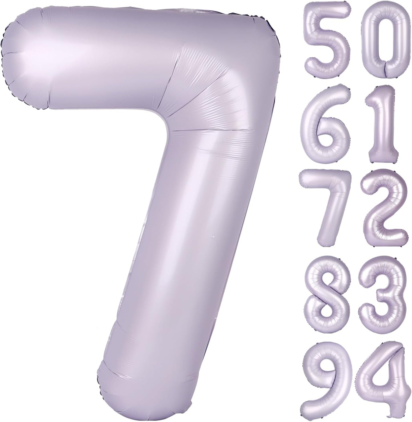 Number 7 Balloon by Lilac - 40 Inch Lavender Birthday Decoration for Girls & Women