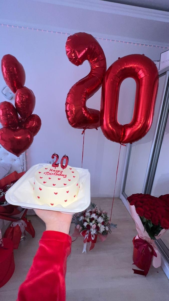 Red Number 0 Balloon - 40 Inch Birthday Decoration for Milestone Celebrations | Party Supplies