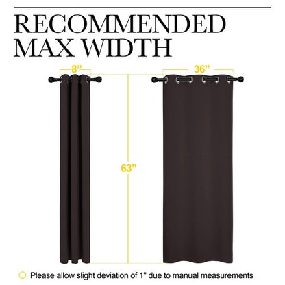 NICETOWN Triple Weave Microfiber Energy Saving Thermal Insulated Solid Grommet Blackout Curtains for Bedroom (2 Panels, 42 inches by 63 Inch, Toffee Brown)