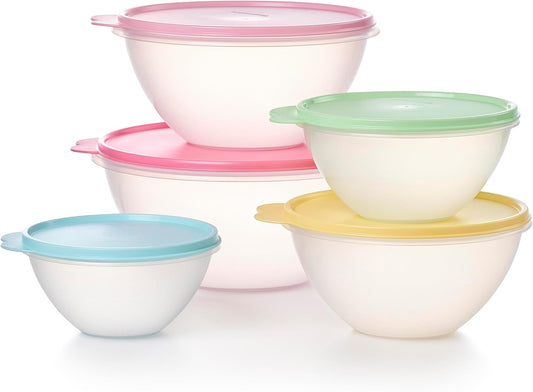Tupperware Heritage Wonderlier 10-Piece Food Storage Bowl Set | Vintage Colors, Dishwasher Safe & BPA Free