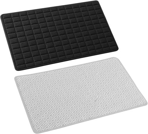 Elegant Duo Microfiber Dish Drying Mat - Large 15" x 20" Quick-Dry, Water-Absorbent Kitchen Mat