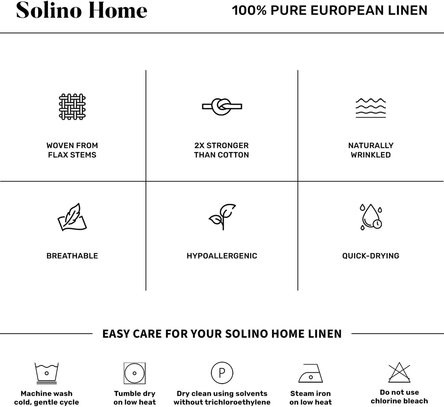 Solino Home Linen Table Runner - 100% Pure Ivory Linen, 14 x 90 Inches for Dining & Special Occasions