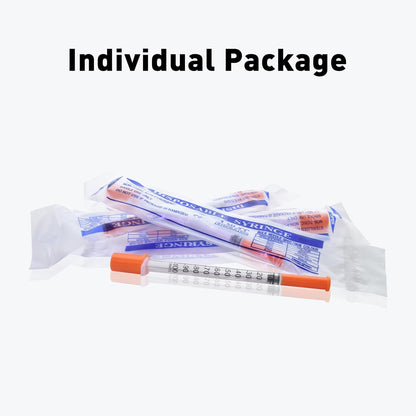 U-100 Syringe - 1cc 31 Gauge 5/16 Inch | Individually Packed, 20 Pack for Precision Dosing