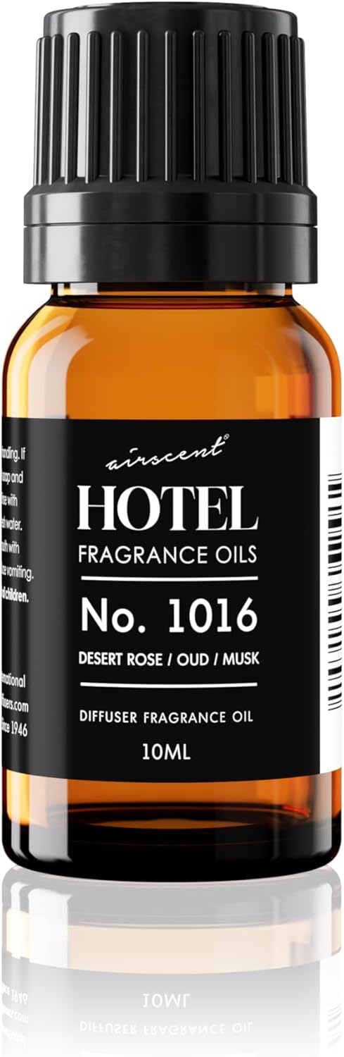 AirScent Hotel Diffuser Oil No. 1016 | Premium Caraway Desert Rose & Oud Fragrance - 10 mL Glass Bottle