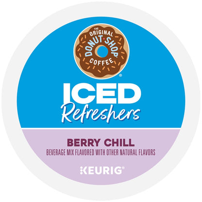 Original Donut Shop Iced Refreshers - Berry Chill Brew Over Ice K-Cup Pods | 60 Count (6 Packs of 10)