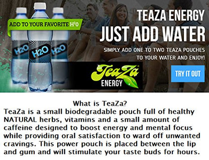 TeaZa Herbal Energy Dip Peppermint Nicotine Free - (4 Pack Peppermint)