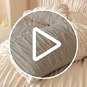 Twin Size Khaki Ruched Duvet Cover - Microfiber Bedding with Elegant Gathered Texture