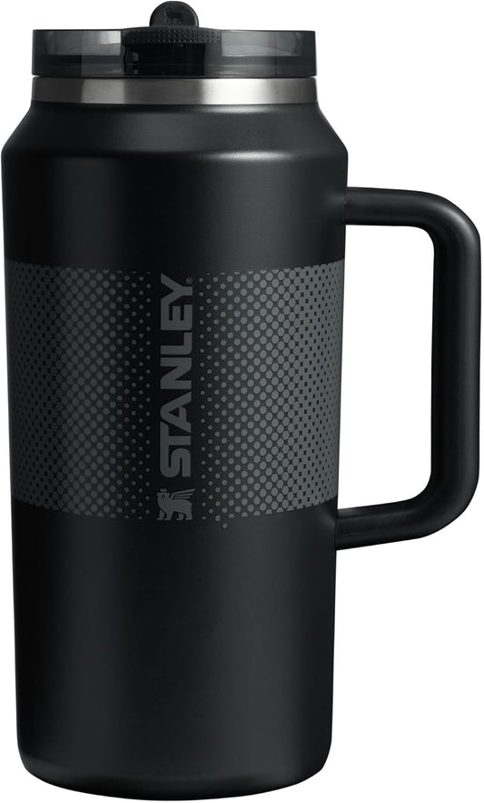 STANLEY Quencher ProTour 64 oz Tumbler - Leakproof Lid, Built-In Straw & Handle | Insulated Stainless Steel | Black Fade