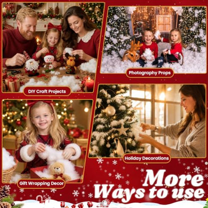 Fake Snow for Christmas Decorations 3.53 Ounce Indoor Snow Effect Cloud Fluff