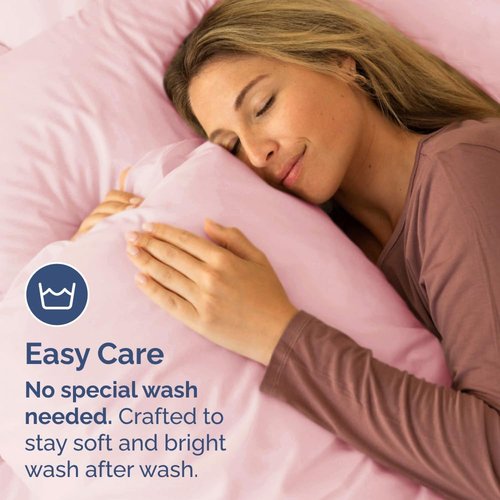 King Pillow Cases by [Brand Name] - Ultra Soft Hotel Quality Covers | 4-Piece Set in Baby Pink - Wrinkle & Fade Resistant
