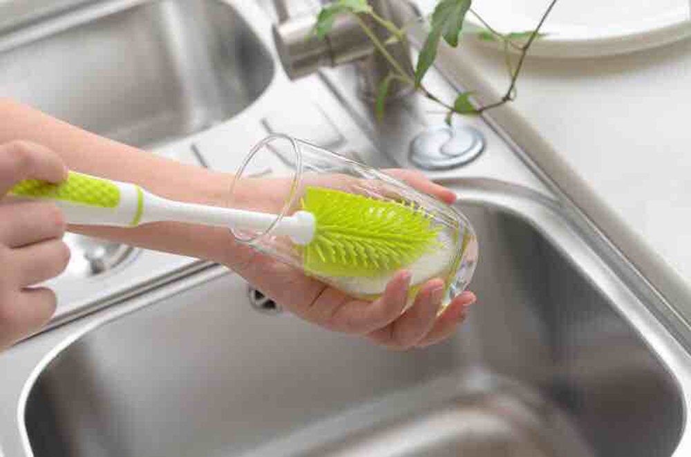 Bottle Brush Dishwashing Cleaning Brush Set, Long Handle Dish Cup Bottle Washing Scrubber for Cleaning Non-Stick Pot Pan Dish Bowl, Water Cups, Coffee Mugs