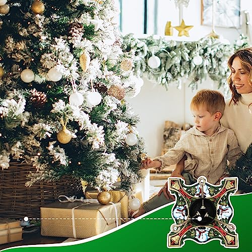 Christmas Tree Stand with Water Reservoir - Snowman Design Square, Durable Steel