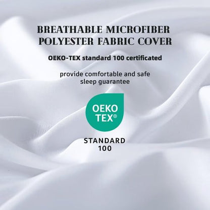 DOWNCOOL Queen Size Comforter - Lightweight Down Alternative Duvet Insert | All-Season White Quilt (88x92 Inches)