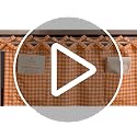Gingham Fall Thanksgiving Oven Skirt with 2 Pockets - Kitchen Decor