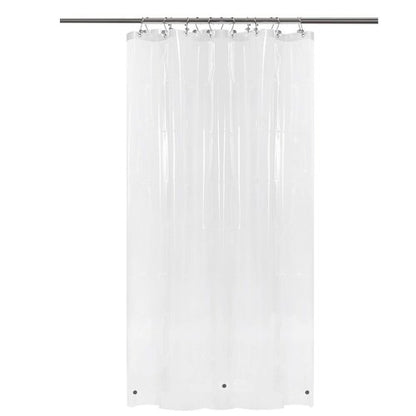 Barossa Design RV Shower Curtain Liner with 3 Magnets - 47" x 64" Camper Shower Curtain for Travel Trailers, Waterproof PEVA Liner for Camping Stall, PVC Free, Metal Grommets - Clear, 47x64