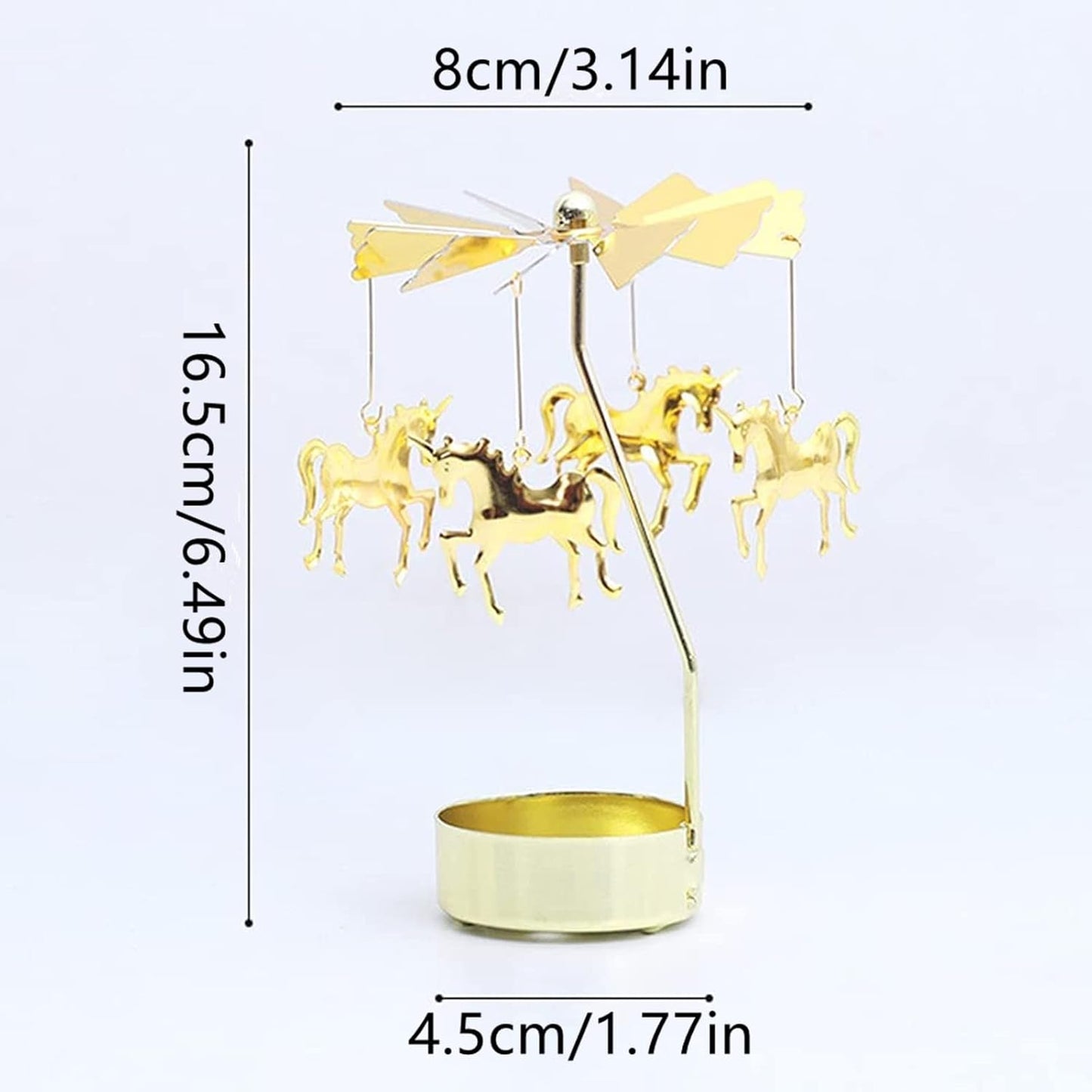 Skiennix Spinning Candle Holder - Unique Rotating Carousel Design | Perfect Birthday Gift for Women, Moms, & Friends (Unicorn)