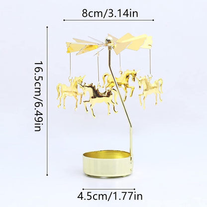 Skiennix Spinning Candle Holder - Unique Rotating Carousel Design | Perfect Birthday Gift for Women, Moms, & Friends (Unicorn)