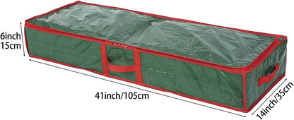 Sattiyrch Gift Wrap Organizer - Underbed Storage for Up to 20 Rolls | 41"W x 14"D x 5.5"H (Green)