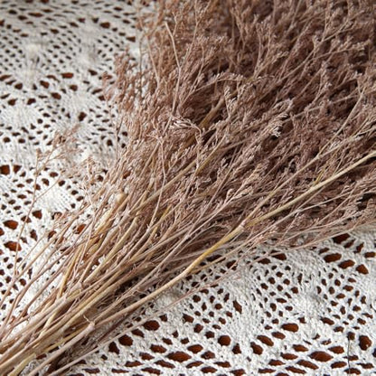 Preserved Sea Lavender Flower Bouquet - Light Brown, Artificial Dried Flower Arrangement