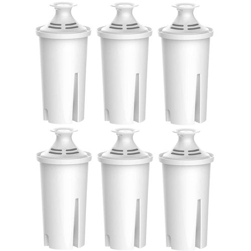 ITEHZTO Replacement Filters for All Brita® Pitchers and Dispensers, Fits Brita® Classic OB03, Mavea® 107007, and More, Last Up to 2 Months or 40 Gallons (Pack of 6)