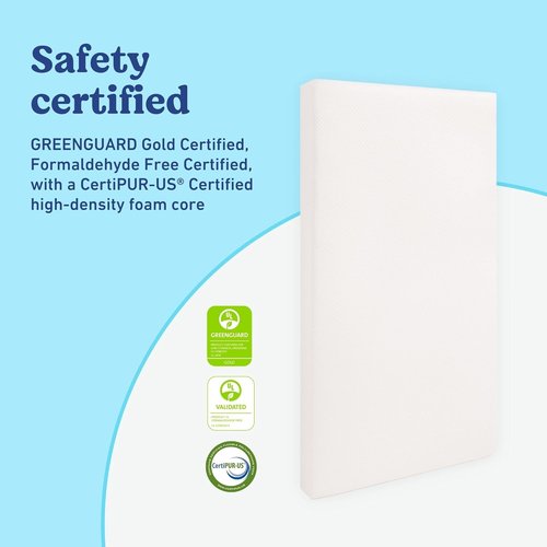 Graco Premium Crib & Toddler Mattress - GREENGUARD Gold Certified, Waterproof Cover, Fits Standard Cribs & Toddler Beds