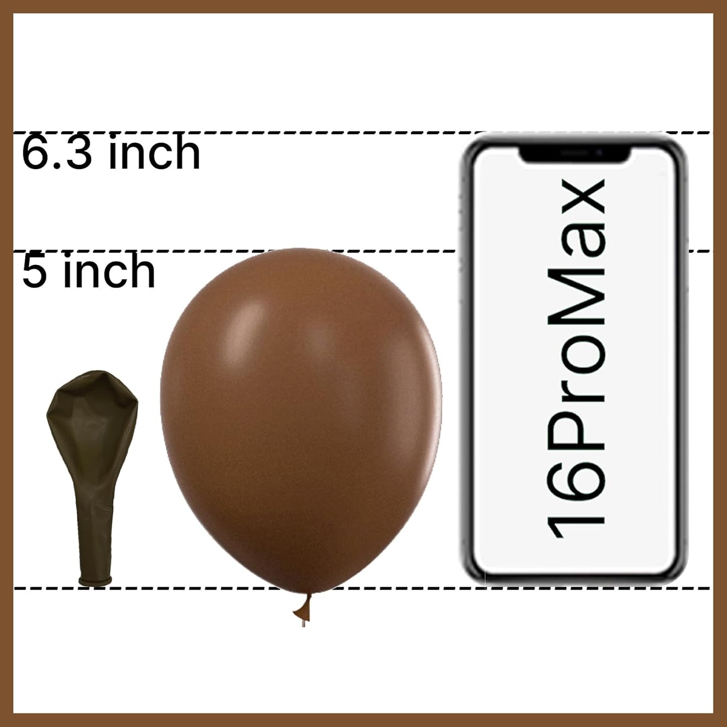 PartyWoo Brown Balloons - 50pcs 5 Inch Mini Boho Neutral Coffee Tan Latex for Weddings & Events