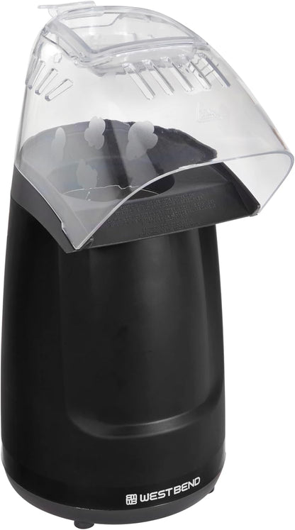 West Bend Air Crazy Popcorn Machine - Healthy Oil-Free Snacking, 4-Quart Capacity, Black