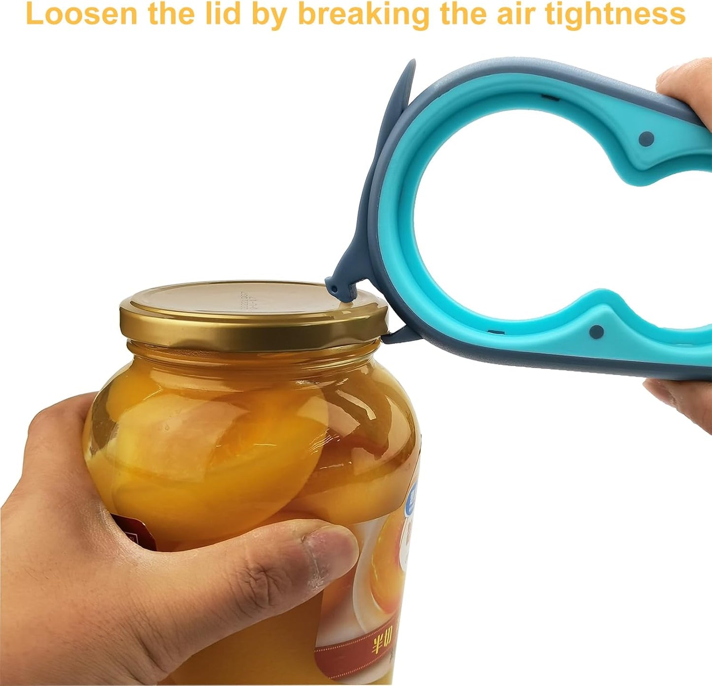 Skiennix Jar Opener - 5-in-1 Bottle Opener with Rubber Grip Pad for Seniors & Arthritis Relief