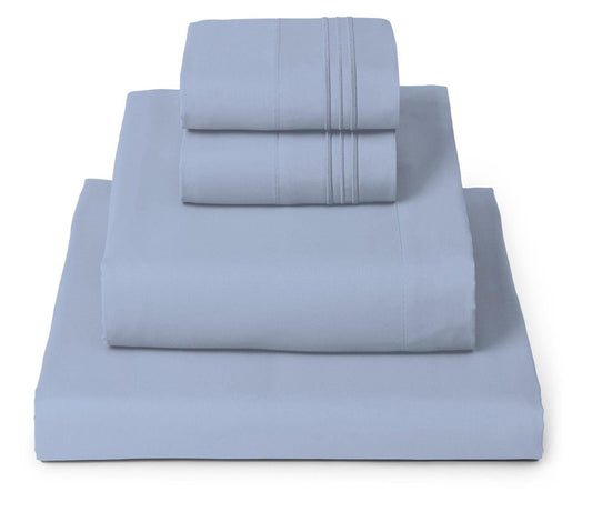 Mellanni California King Sheets Set - 4 PC Iconic Collection Bedding - Hotel Luxury, Extra Soft, Cooling Bed Sheets - Wrinkle, Fade, Stain Resistant (Cal King, Sky Blue)