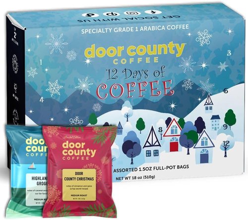 12 Days of Coffee Advent Calendar | 2025 Christmas Edition - 12 Unique Flavored Ground Bags