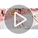 50 Guest White Rose Gold Plastic Plates Party Supplies for Wedding & Birthday