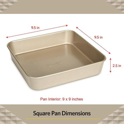 Glad Square Baking Pan - Nonstick Heavy Duty Bakeware for Cakes & Brownies | 9 Inches
