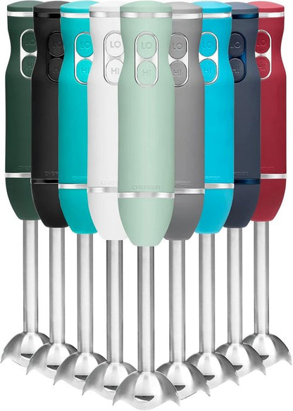 Chefman Immersion Stick Blender - Powerful 2-Speed Handheld Mixer with Stainless Steel Blades | Sage Color