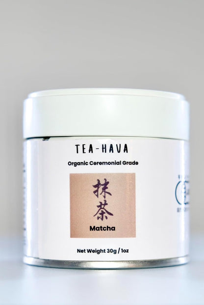 TEA-HAVA Organic Matcha Green Tea Powder - Superior Ceremonial Blend from Uji, Kyoto (30g / 1.06 oz)