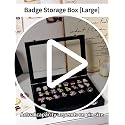 Pin Display Case 14x9 Inch Badge Frame Black Wall Mountable