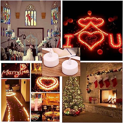 Nancia LED Flameless Tea Lights 12 Pack Warm White Battery Operated Candles