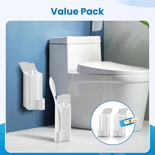 Clorox Toilet Wand Holder - 2 Pack Compatible with Clorox Toilet Wand Starter Kit