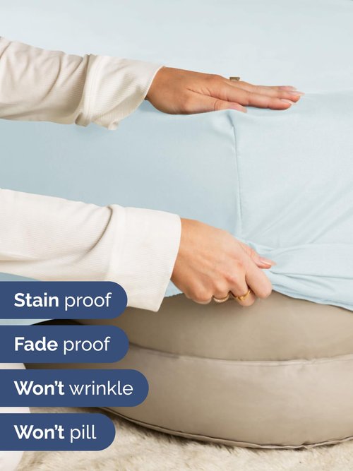 Extra Deep Queen Fitted Sheet - Hotel Luxury Single Fitted Sheet Only - Easily Fits 18 inch to 24 inch Mattress - Ultra Soft, Wrinkle & Fade Free w/Extra Deep Pockets - Breathable & Comfy - Ice Blue