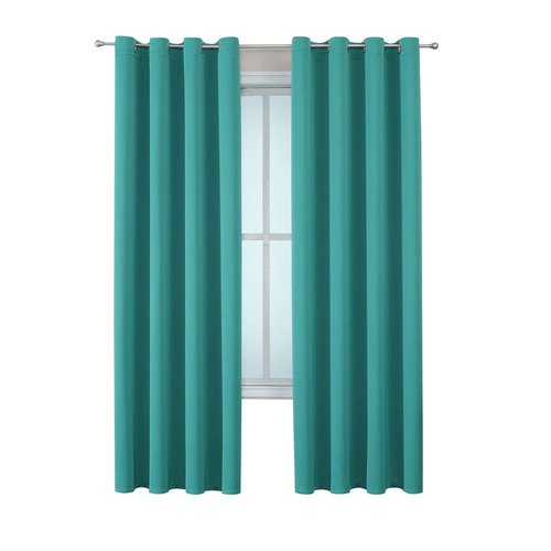 ChrisDowa Grommet Room Darkening Curtains for Bedroom and Living Room - 2 Panels Set Thermal Insulated Blackout Curtains (Teal, 52W x 84L)