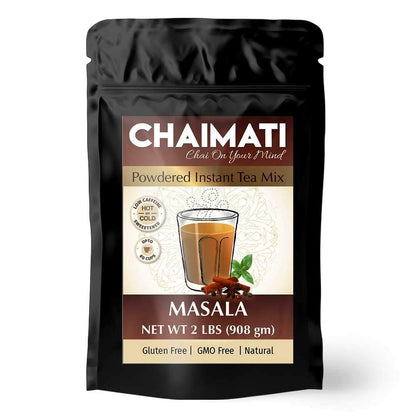 ChaiMati- Masala Chai Latte - Powdered Instant Chai Tea Premix, 2 lbs Jar - Amazing Flavor, Hot or Iced, Very Low Caffeine, Ready in seconds, Great for Gifting & Parties - gets "Chai on your Mind"